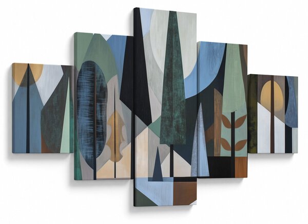 Obraz - Naturalna geometria abstrakcyjna II. (125x70 cm)