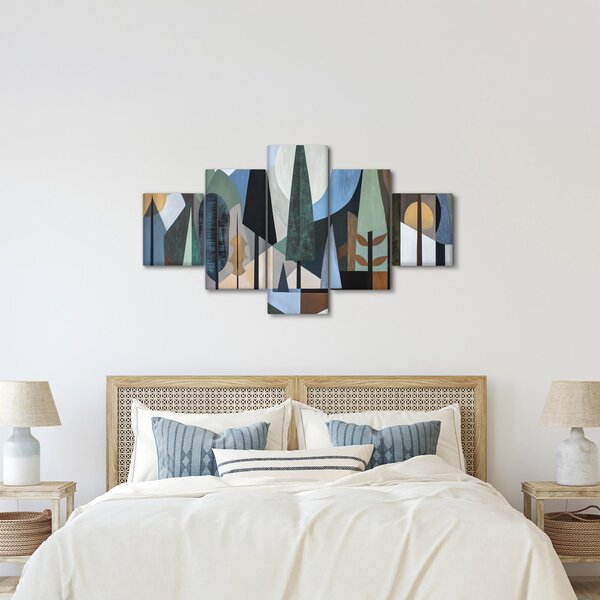 Obraz - Naturalna geometria abstrakcyjna II. (125x70 cm)