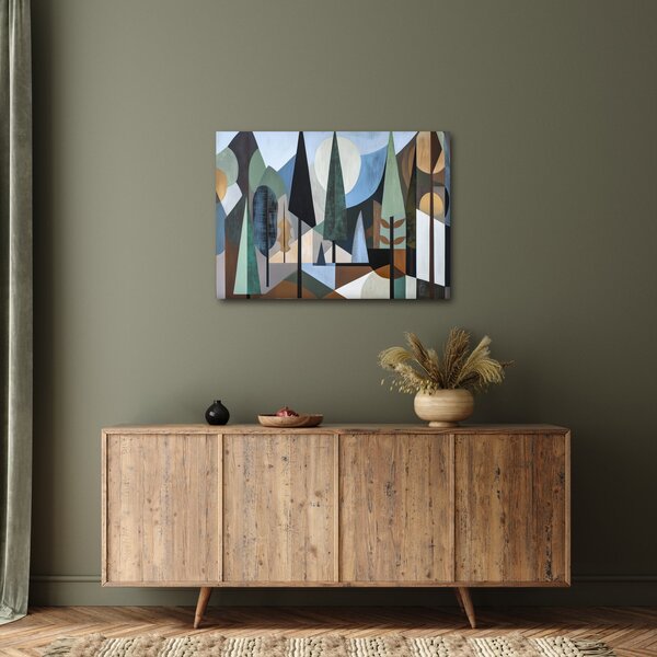 Obraz - Naturalna geometria abstrakcyjna II. (70x50 cm)