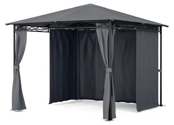 Namiot ogrodowy altana - Pawilon ogrodowy - 2,95 x 2,6 x 2,95 m - Z 4 bocznymi panelami