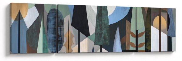 Obraz - Naturalna geometria abstrakcyjna II. (170x50 cm)