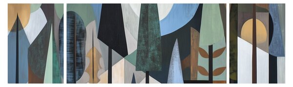 Obraz - Naturalna geometria abstrakcyjna II. (170x50 cm)