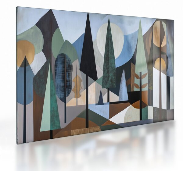 Obraz na szkle - Naturalna geometria abstrakcyjna II. (70x50 cm)