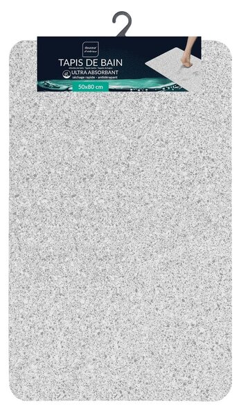 Szary dywanik łazienkowy 50x80 cm Granite – douceur d'intérieur
