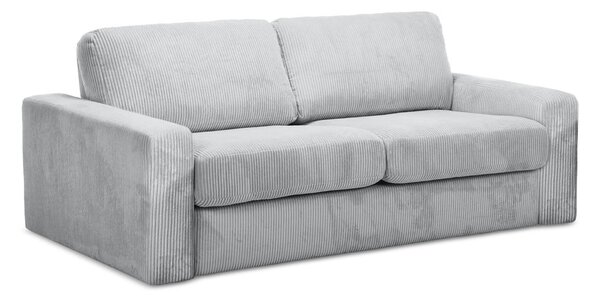 Jasnoszara sztruksowa rozkładana sofa 195 cm Nona – Makamii