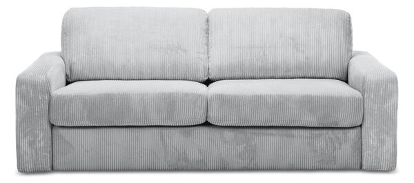 Jasnoszara sztruksowa rozkładana sofa 195 cm Nona – Makamii