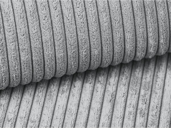 Jasnoszara sztruksowa rozkładana sofa 195 cm Nona – Makamii