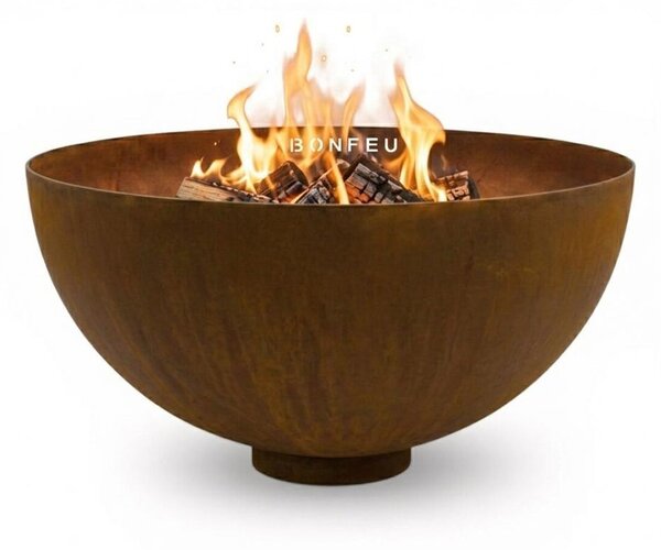 BonFeu BonBowl PRO – miska ogniowa 60 cm – stal cortenowa 3 mm – wyjtkowy i trway design – 60x60x30 cm