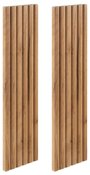 Rodan Panele Boczne do Szafki z Lustrem 14 cm - Dąb Craft Złoty - MDF - Zestaw 2 szt. - FLOW
