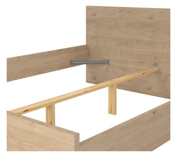 Łóżko dwuosobowe w dekorze dębu 160x200 cm Naia – Tvilum