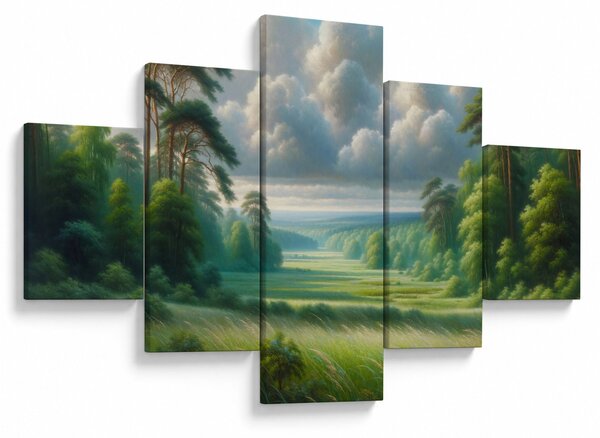 Obraz - Zielony krajobraz (125x70 cm)