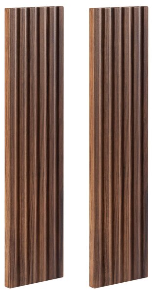 Rodan Panele Boczne do Szafki z Lustrem 14 cm - Dąb Orzech - MDF - Zestaw 2 szt. - FLOW
