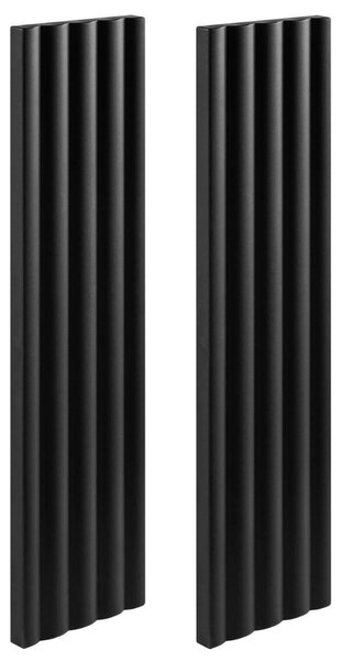 Rodan Panele Boczne do Szafki z Lustrem 14 cm - Czarne - MDF - Zestaw 2 szt. - BELLO