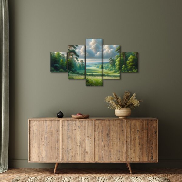 Obraz - Zielony krajobraz (125x70 cm)