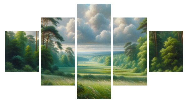 Obraz - Zielony krajobraz (125x70 cm)