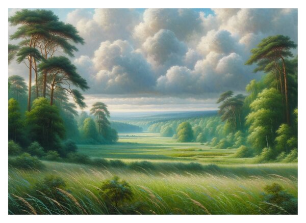 Obraz - Zielony krajobraz (70x50 cm)