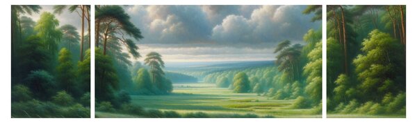 Obraz - Zielony krajobraz (170x50 cm)