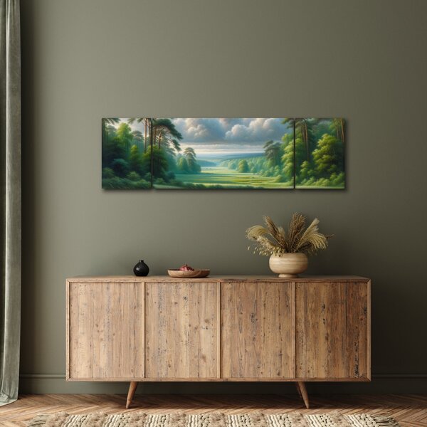 Obraz - Zielony krajobraz (170x50 cm)