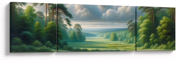Obraz - Zielony krajobraz (170x50 cm)