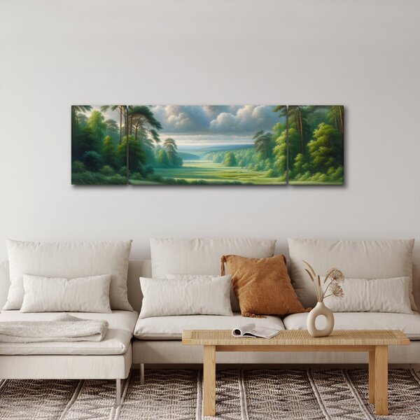 Obraz - Zielony krajobraz (170x50 cm)
