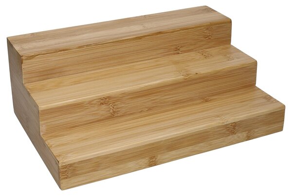 Organizer do szafki - Bambus - 3 poziomy - 30 x 22,5 x 11 cm - Do przypraw i kosmetyków