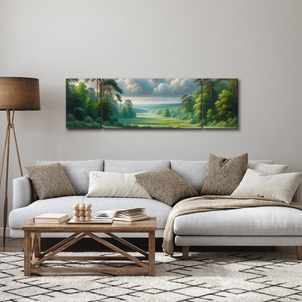 Obraz - Zielony krajobraz (170x50 cm)