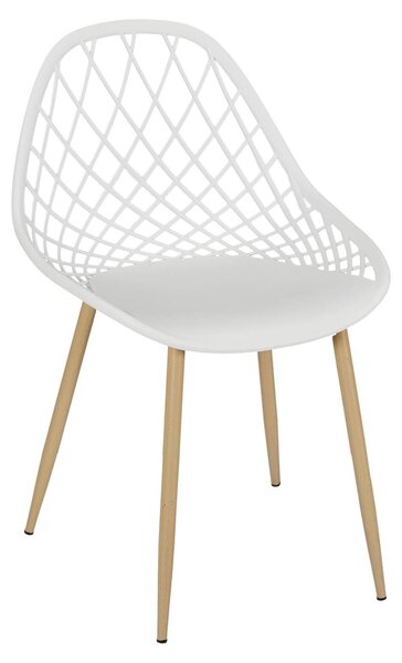 Krzesło plastikowe białe do jadalni kuchni salonu boho 120 kg