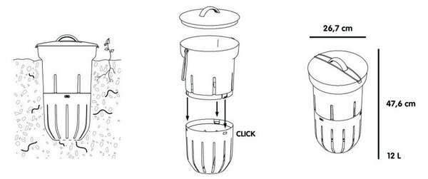 Kompostownik w kolorze terakoty – Plastia