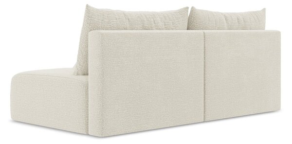 Kremowa rozkładana/ze schowkiem sofa 216 cm Kalena – Makamii