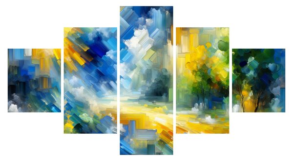 Obraz - Abstrakcyjny słoneczny dzień (125x70 cm)