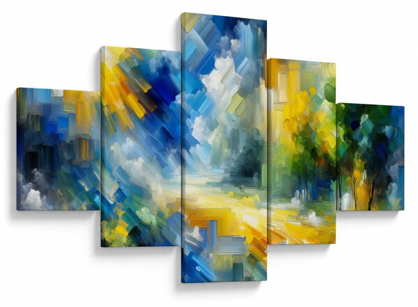 Obraz - Abstrakcyjny słoneczny dzień (125x70 cm)