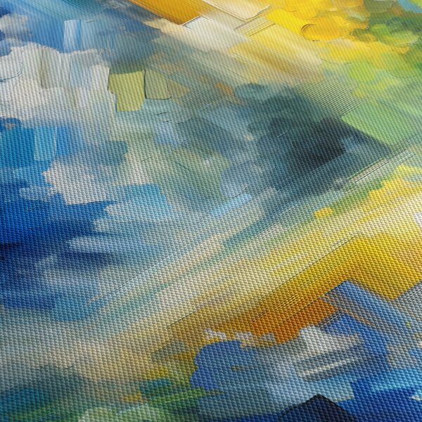 Obraz - Abstrakcyjny słoneczny dzień (170x50 cm)