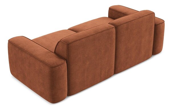 Sofa z tkaniny szenilowej w kolorze terakoty 204 cm Omao – Makamii