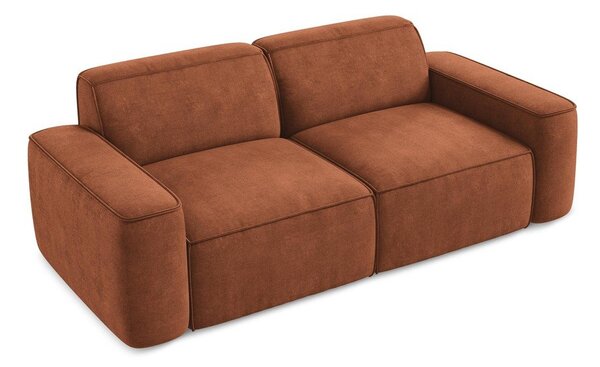 Sofa z tkaniny szenilowej w kolorze terakoty 204 cm Omao – Makamii