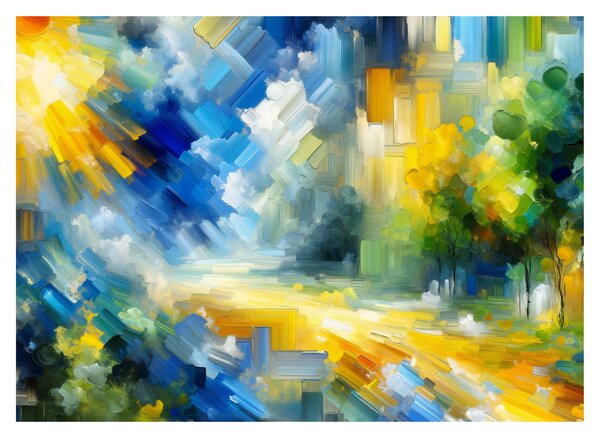 Obraz - Abstrakcyjny słoneczny dzień (70x50 cm)