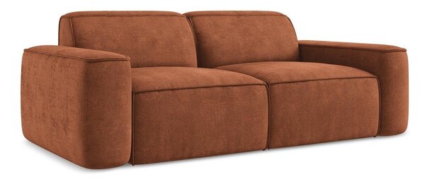 Sofa z tkaniny szenilowej w kolorze terakoty 204 cm Omao – Makamii