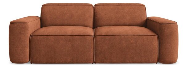 Sofa z tkaniny szenilowej w kolorze terakoty 204 cm Omao – Makamii