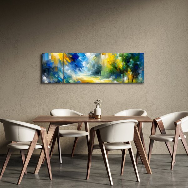 Obraz - Abstrakcyjny słoneczny dzień (170x50 cm)