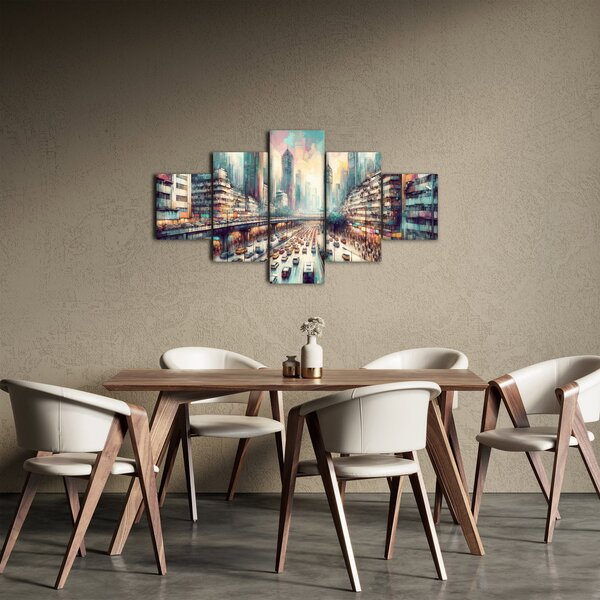Obraz - Życie w wielkim mieście (125x70 cm)