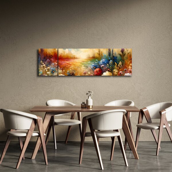 Obraz - Kolorowa łąka (170x50 cm)