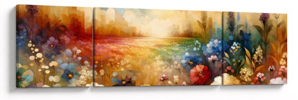 Obraz - Kolorowa łąka (170x50 cm)