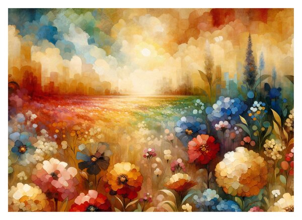 Obraz - Kolorowa łąka (70x50 cm)