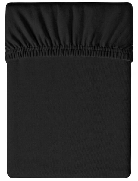 Prześcieradło Jersey HIGHFIT czarne 90 x 200 cm