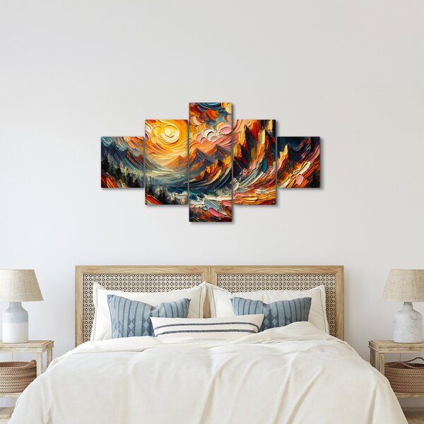 Obraz - Góry oświetlone słońcem (125x70 cm)