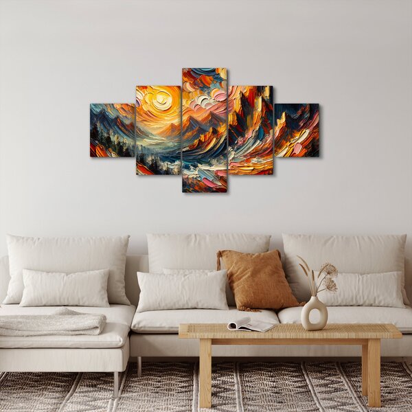 Obraz - Góry oświetlone słońcem (125x70 cm)