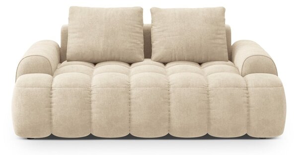 Beżowa aksamitna sofa 175 cm Linz – Cosmopolitan Design