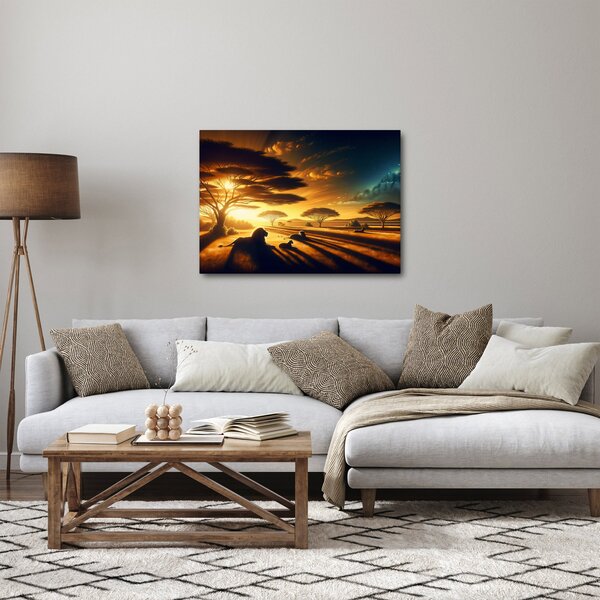 Obraz - Odpoczywające lwy (70x50 cm)