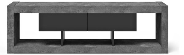 Czarno-szara szafka pod TV w dekorze betonu 175x52 cm Nara – TemaHome