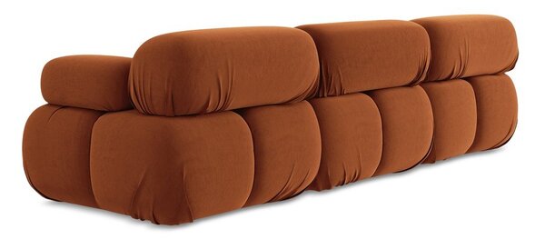 Pomarańczowa aksamitna sofa modułowa 285 cm Lokua – Makamii