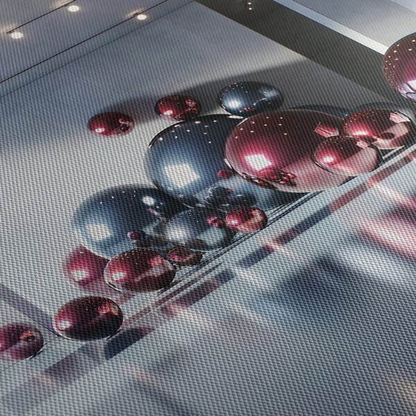Obraz - 3D przestrzeń z kulami II. (170x50 cm)